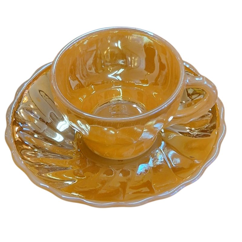 Conjunto de 6 chávenas de café com pires Anchor Hocking Fire King – Made in USA
