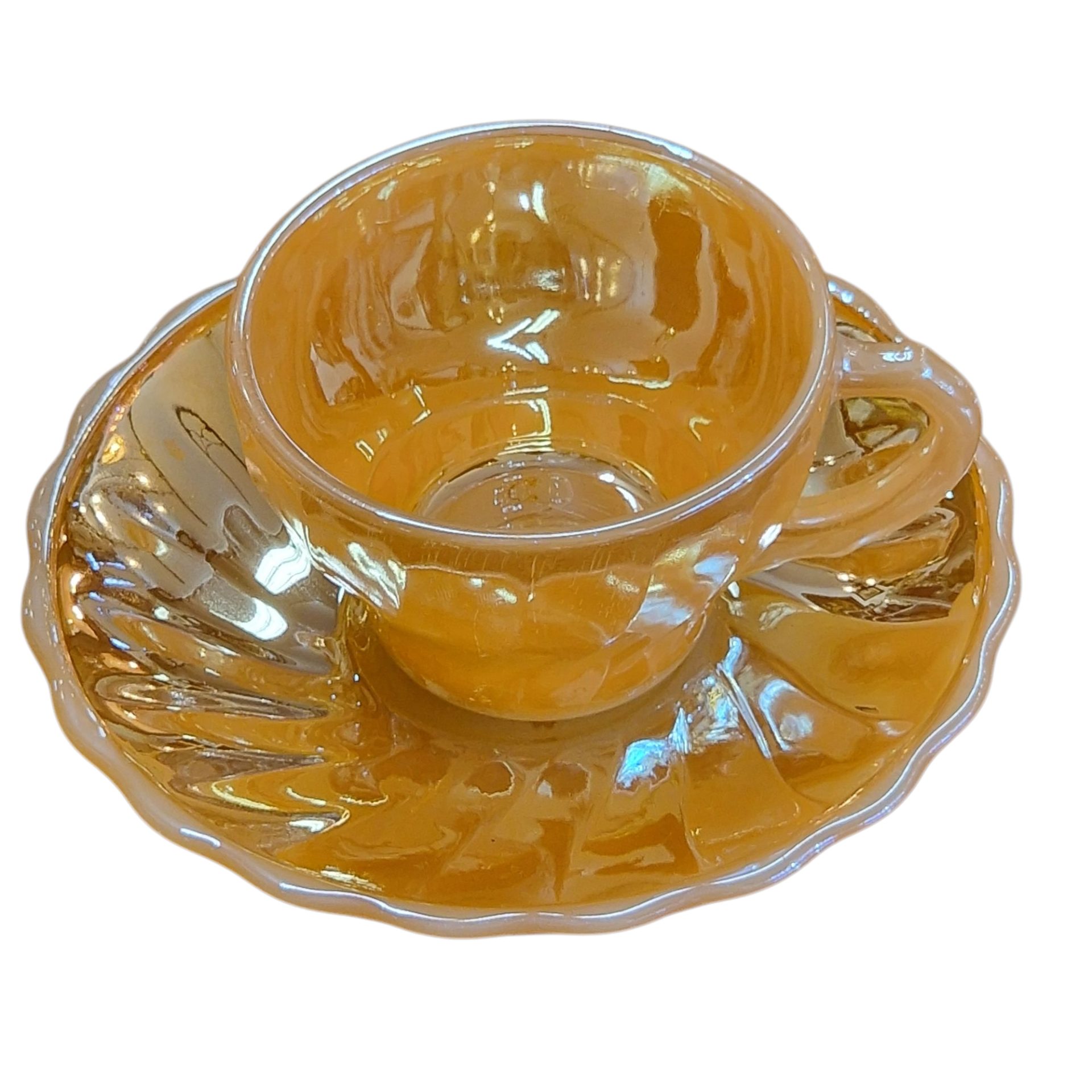 Conjunto de 6 chávenas de café com pires Anchor Hocking Fire King – Made in USA