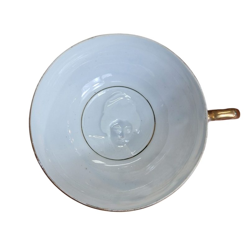 Conjunto de chá japonês com gueixa em lithophane