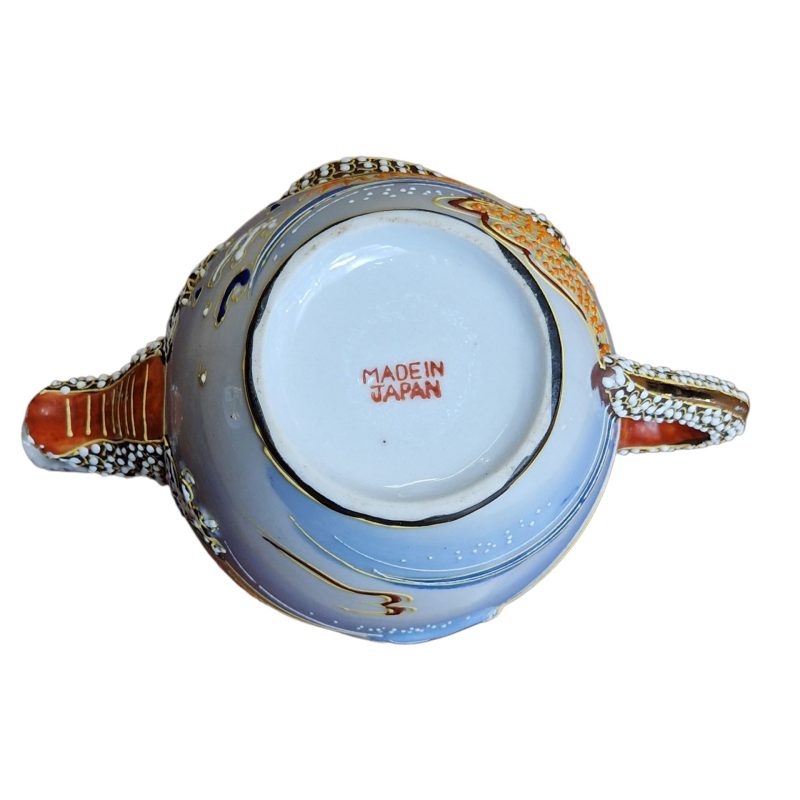 Conjunto de chá japonês com gueixa em lithophane