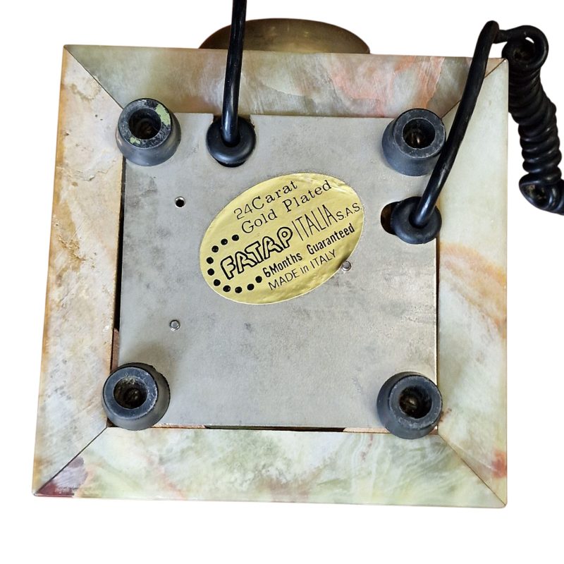 Telefone de disco em mármore ônix – FATAP, Made in Italy