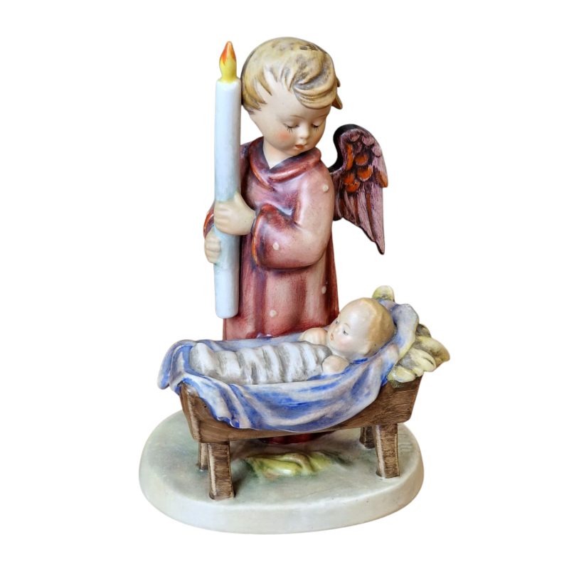 Escultura de anjo com bebé – W. Goebel, Alemanha (1948)