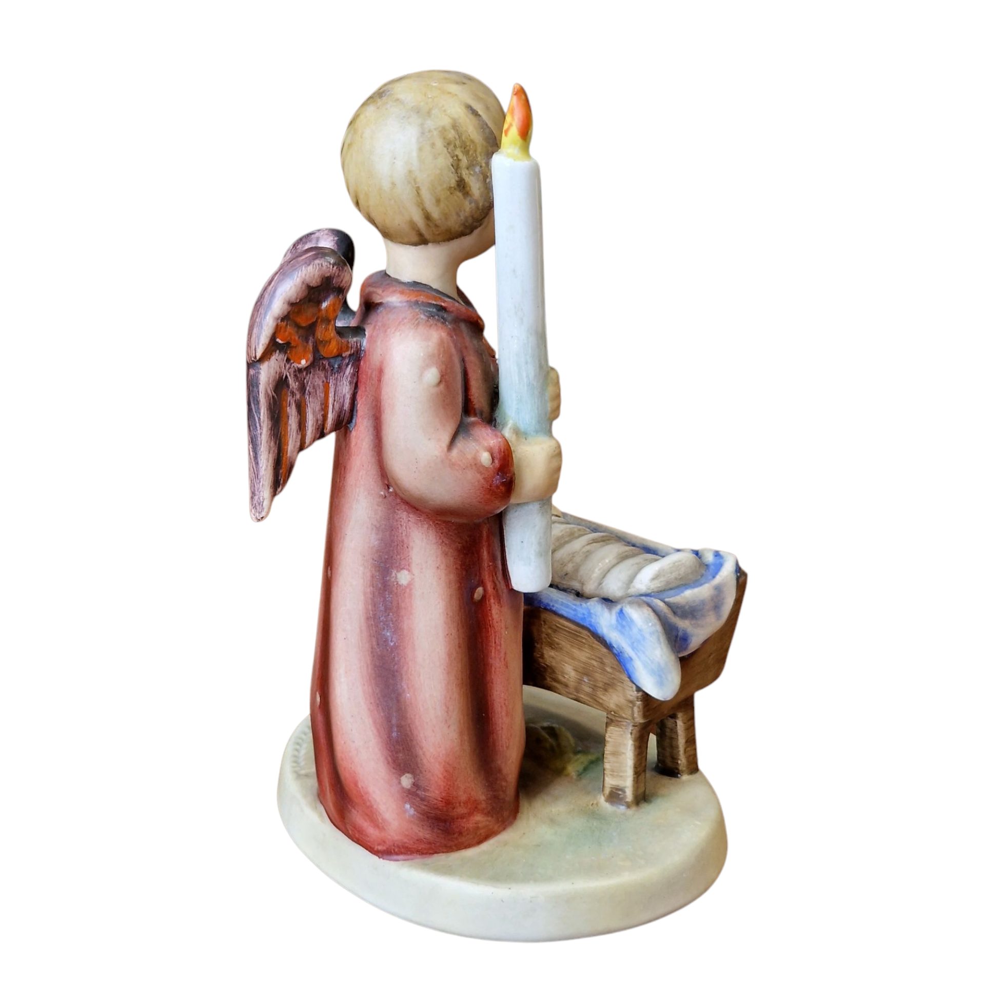 Escultura de anjo com bebé – W. Goebel, Alemanha (1948)
