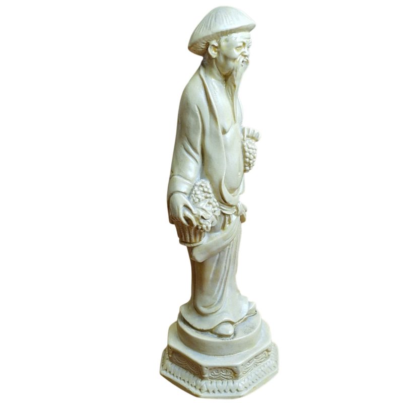 Estatueta de monge oriental colhendo uvas – marfinite