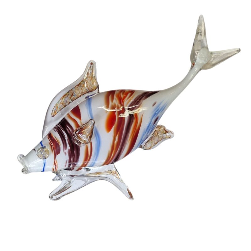 Escultura em vidro soprado – Peixe decorativo da Marinha Grande