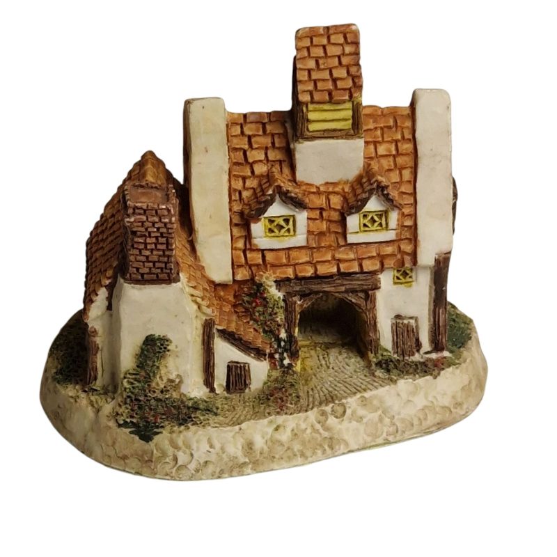 Escola Rural em Miniatura – Estatueta Decorativa em Resina Pintada à Mão