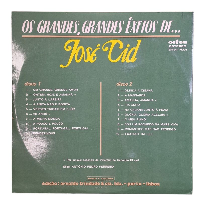 José Cid - Os Grandes, Grandes êxitos de José Cid (1980)