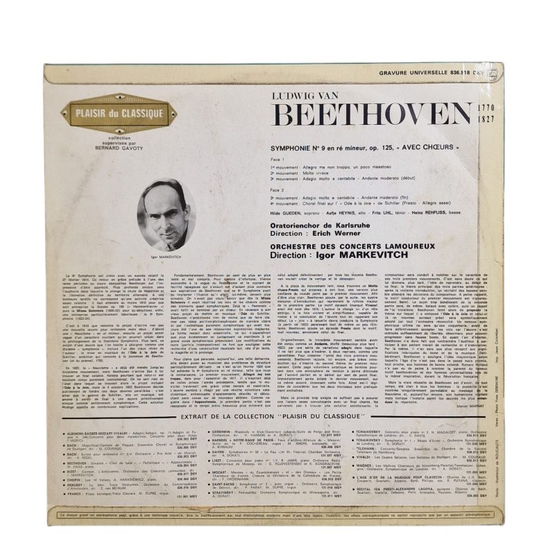 Beethoven - Symphonie Nº9 en ré mineur, Op. 125, Avec Choeurs (1972)
