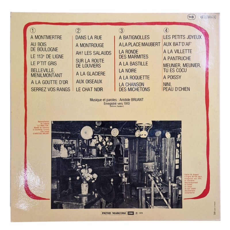 Aristide Bruant - Aristide Bruant chante "Dans la Rue" (1976) Vinil Duplo