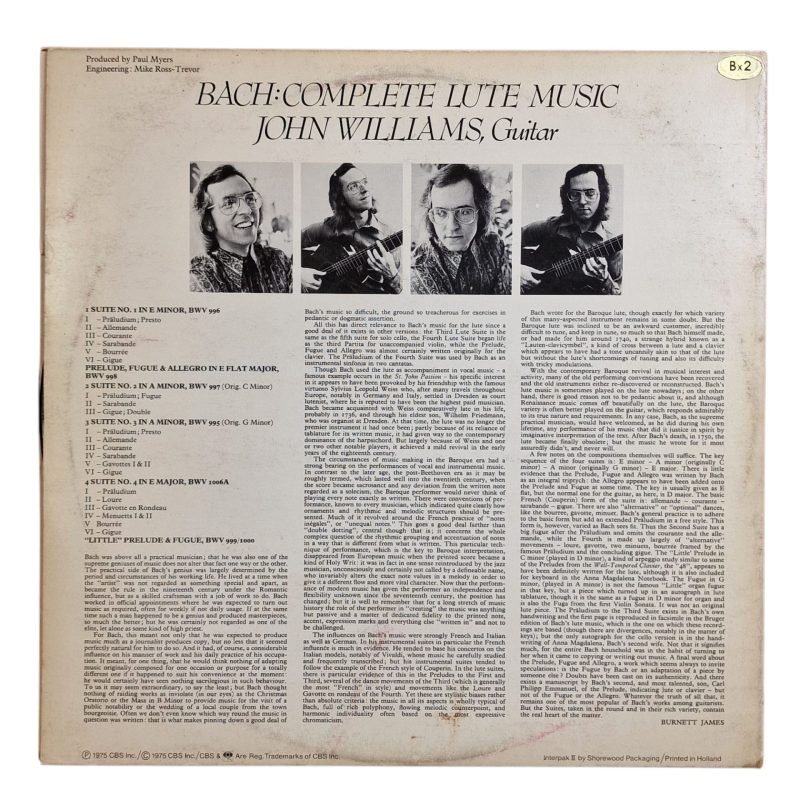 John Williams - Complete Lute Music (1975)