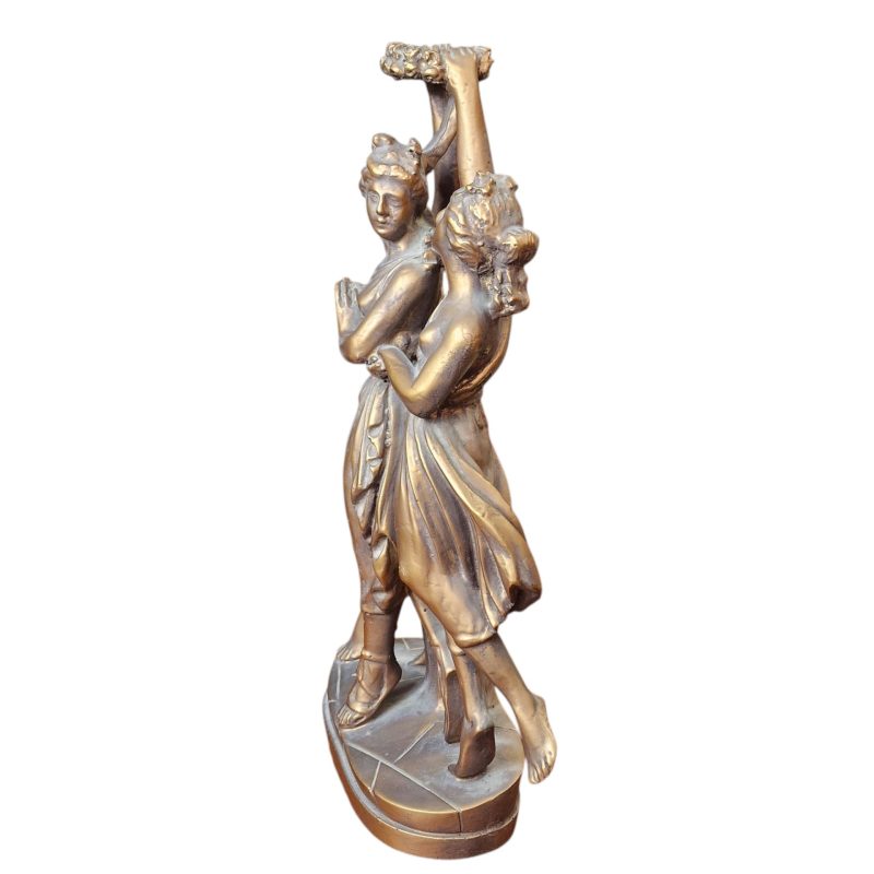 Estátua decorativa das Três Graças em resina bronzeada
