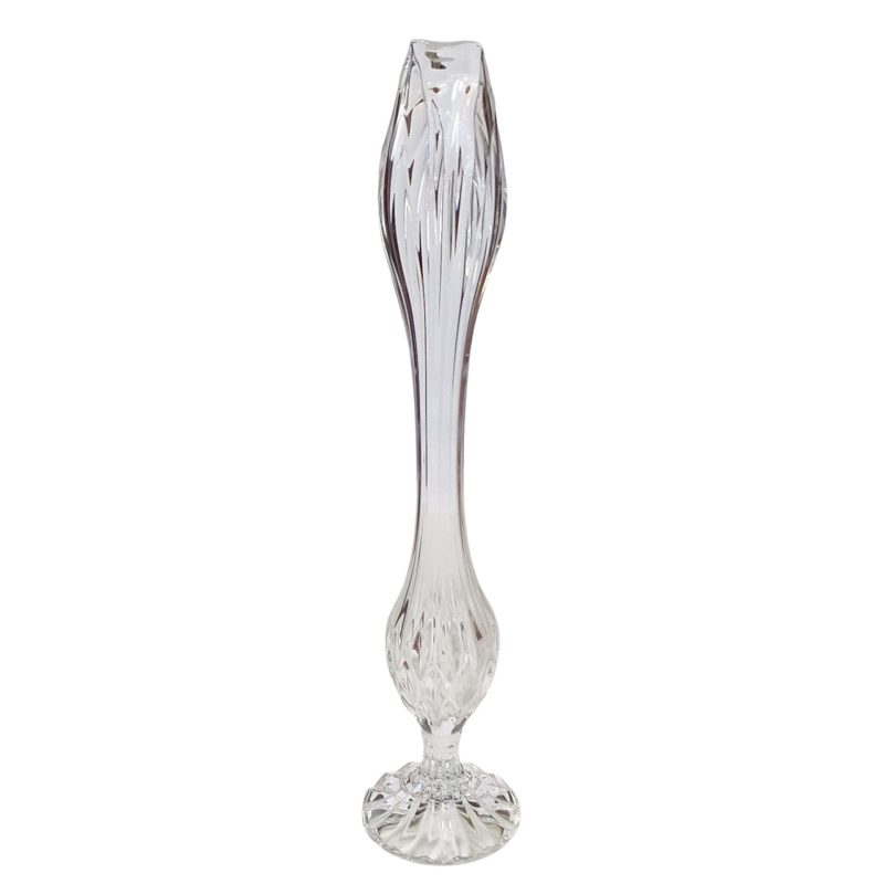 Jarra Solitária em Cristal Lapidado – Elegância Intemporal para Uma Flor