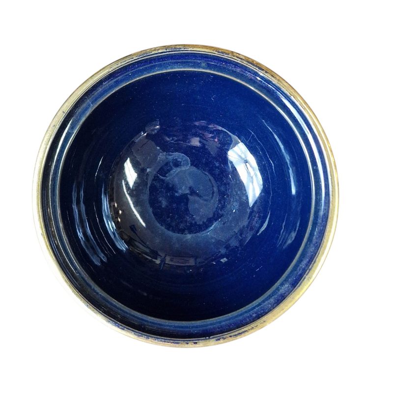 Pote cerâmico azul com cenas douradas – Il Verrocchio, Florença, Itália
