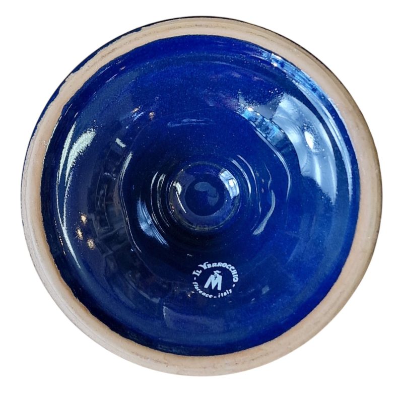 Pote cerâmico azul com cenas douradas – Il Verrocchio, Florença, Itália