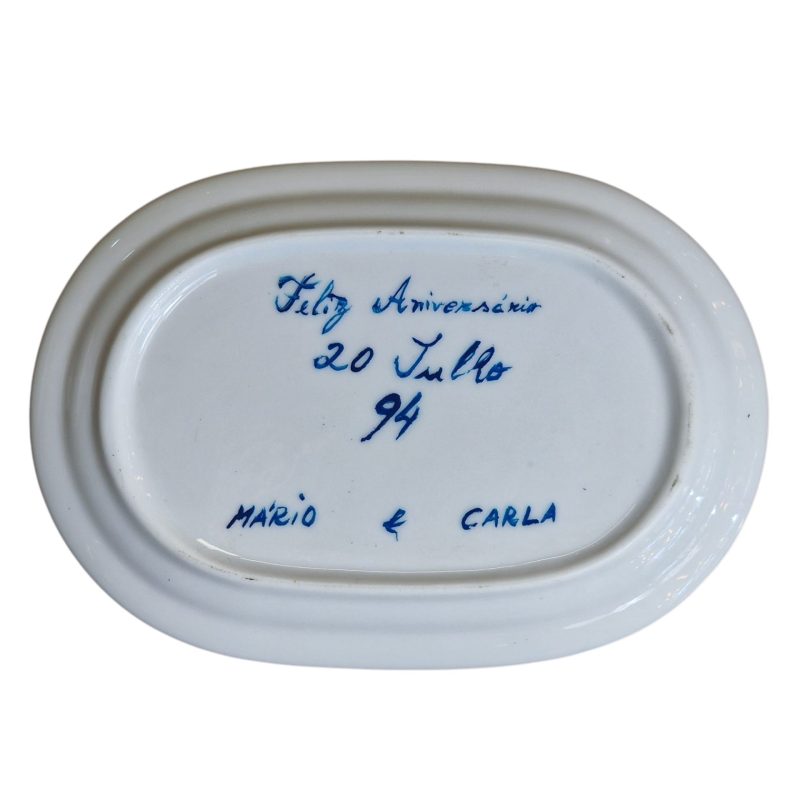 Miniatura de Sopeira com Travessa e Colher - Loiça Schmidt (Pintura Manual)