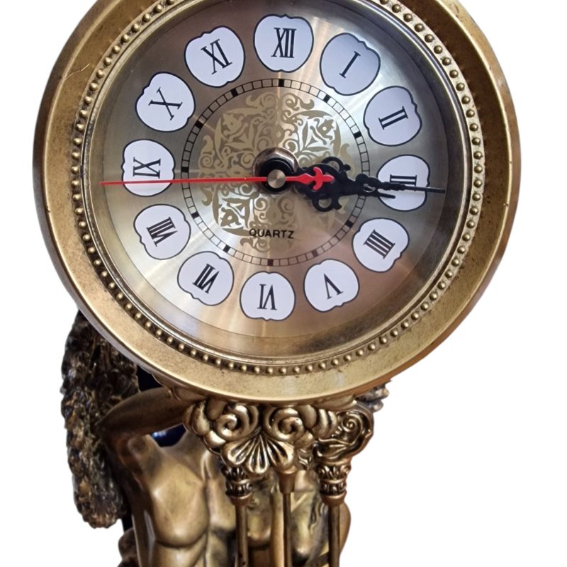 Relógio de Pêndulo com Escultura de Anjos – Estilo Clássico Dourado