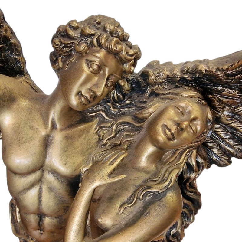 Relógio de Pêndulo com Escultura de Anjos – Estilo Clássico Dourado
