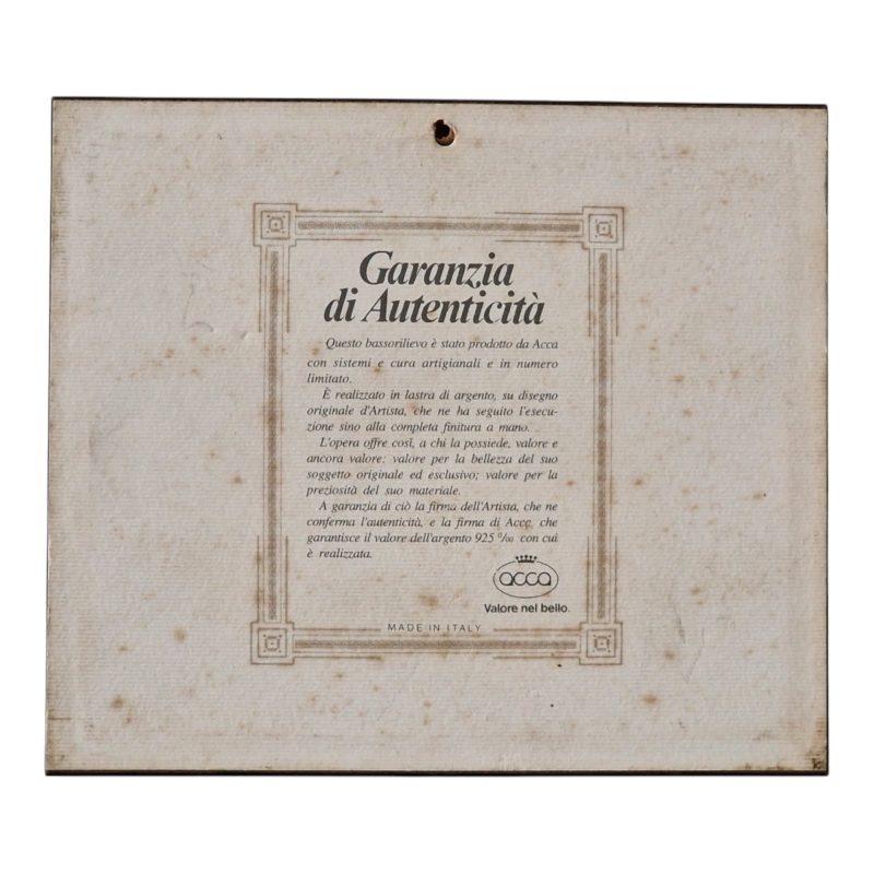 Quadro "Borgo di Case" – Acca Argenti, Itália – Prata 925