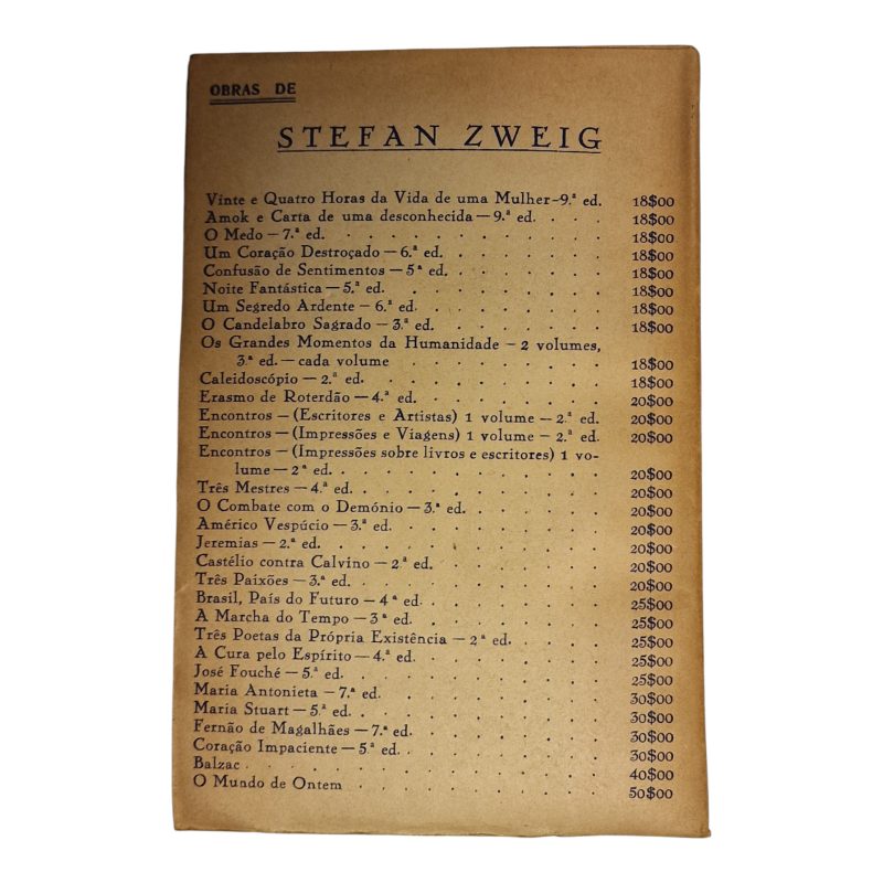A Cura pelo Espírito, Stefan Zweig - 4ª Edição, 1951