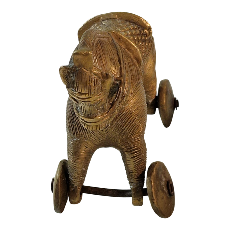 Cavalo de Bronze Tradicional Indiano "Khilauna Ghoda" – Rajastão – Meados do Século XX