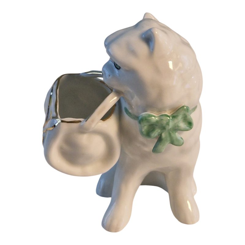 Paliteiro Gato com Cesto na Boca (12 cm) - Vista Alegre